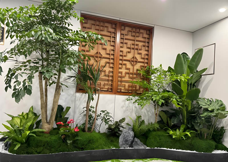 西安芬芳绿植租赁给东郊伟业大厦21层摆放绿植